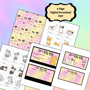 Here Kitty Kitty, Cat, Budget Game, A6 Savings Challenge, Savings Challenge Printable, Card Savings Challenge, A6 Cute Savings, Fits A6, PDF