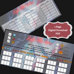 High Roller Game, A6 Savings Challenge, Savings Challenge Printable, Dice Savings Challenge, A6 Cute Savings, Fits A6, PDF
