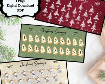 Christmas Savings Challenge, A6 Savings Challenge, Savings Challenge Printable, A6 Cute Savings, Fits A6, PDF