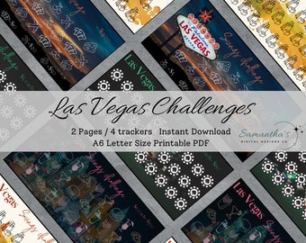 A6 Savings Challenge, Savings Challenge Printable, Vegas Savings Challenge, Savings Challenge Bundle, A6 Cute Savings, Fits A6, PDF