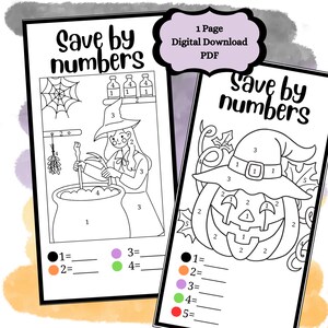 Halloween Save By Numbers Savings Challenge, A6 Savings Challenge, Savings Challenge Printable, A6 Cute Savings, Fits A6, PDF