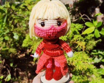 Fanmade Kiwi - Cyberpunk Edgerunners Crochet Doll Amigurumi, Cyberpunk Plush, Cyberpunk Edgerunners Plushies, Cyberpunk Crochet Doll