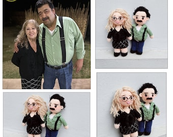 Muñeca de ganchillo personalizada, muñeca parecida, muñeca de ganchillo personalizada, muñeca de ganchillo Amigurumi, muñeca de retrato, muñeca Mini Me, muñeca de imagen