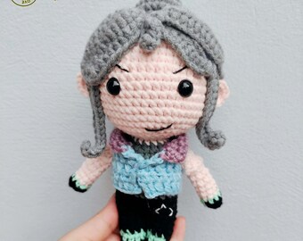 Fanmade Jett Killjoy Agents Häkelpuppe Amigurumi, Jett Charakter Plüsch, Jett Plushies, Jett Charakter Häkelpuppe