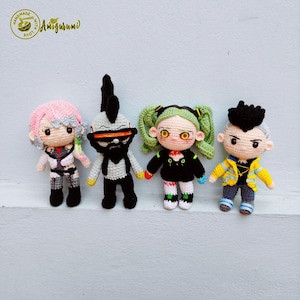 Fanmade Cyberpunk Edgerunners Crochet Doll Amigurumi, Cyberpunk Plush, Cyberpunk Edgerunners Plushies, Cyberpunk Crochet Doll, David Lucy