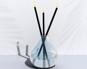 Flores - Refillable Candle | Modern Oil Candle | Metal Candle Sticks