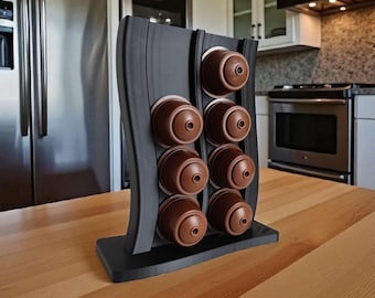Nespresso Dolce Gusto Capsule Holder | 16 Pod Storage Stand, Modern Coffee Bar Organizer