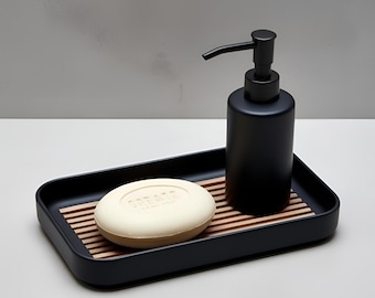 Minimalist Soap Tray: Modern Slatted Soap Dish, USA Made