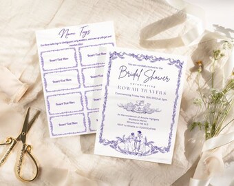 Invitación de despedida de soltera Regency, invitación editable dibujada a mano con tema Bridgerton, decoración de despedida de soltera de época, elegante despedida de soltera botánica con clase