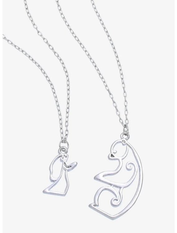 Disney Brave Merida Queen Elinor Bear Mother Daughter Necklace