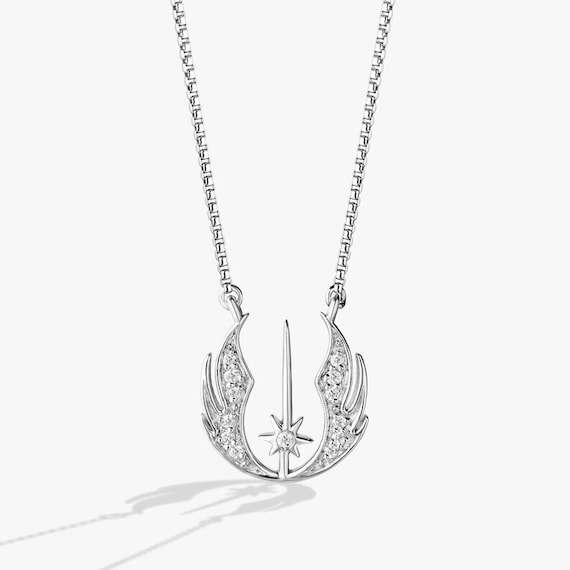 0.95 CT Round cut The Jedi Order Women's Pendant in Solid 925 Sterling Silver | Star war fans Gift | Unique Holiday Gifts | Gifts for Them.