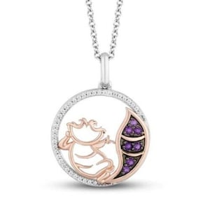 Alice in Wonderland 'Cheshire Cat' Amethyst Gift Pendant | Alice Cat Pendant For Women | Valentine's Gift For Her | Cat lovers Gift item