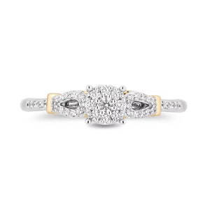 Enchanted Disney Fine Jewellery 0.20ct Diamond Tiana Ring in 925 Sterling Silver for women&#39;s wedding anniversary Gifts