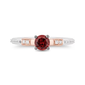 Enchanted Disney Fine Jewelry 0.20ct Diamond Snow White 925 Sterling Silver Ring for women