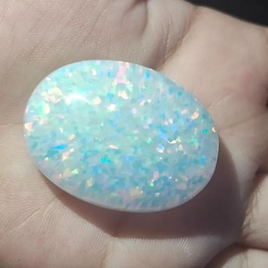 47.31 Carats oval shaped opal stone for jewelry setting / Oval cut Opal Ring | Opal Brooch pin in 925 sterling silver