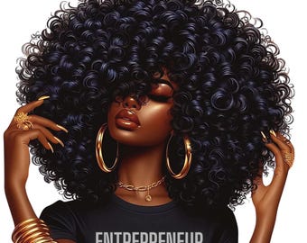 Black Girl Magic PNG: Afro Queen Clipart (Digital DownloadPng Instant Download, Digital File