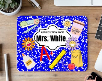 Composition Teacher Mousepad, Custom Mousepad, Instant Download, Teachers Gift, Teachers Gift, Personalized Mousepad, Digital Png Files