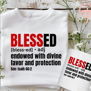 Definizione di "Beato" in formato SVG, Fede in formato SVG, File di sublimazione, File DTF UV, Trasferimento DTF, Download istantaneo, File digitale, File per maglietta cristiana