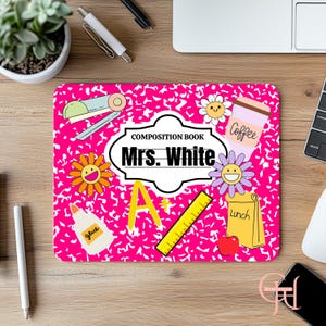 Composition Teacher Mousepad, Custom Mousepad, Instant Download, Teachers Gift, Teachers Gift, Personalized Mousepad, Digital Png Files
