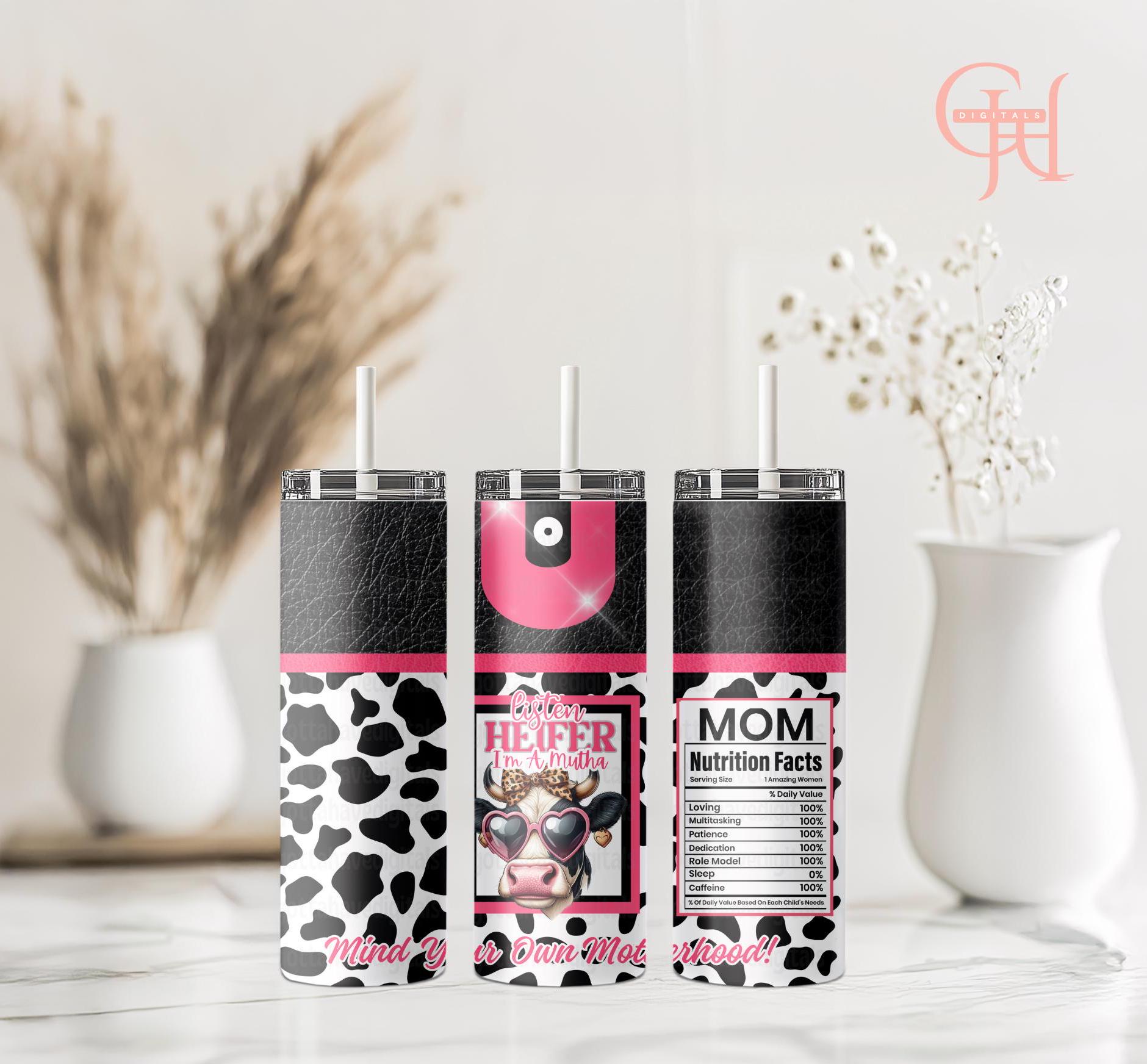 Hören Färse Spray lustige Tumbler wickeln digitaler Download Tumbler Png Wrap nahtlose Tumbler Wrap Geschenk für Mama Skinny Tumbler 20 Unzen Tumbler Wrap