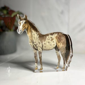 馬のアクリルアートブロック