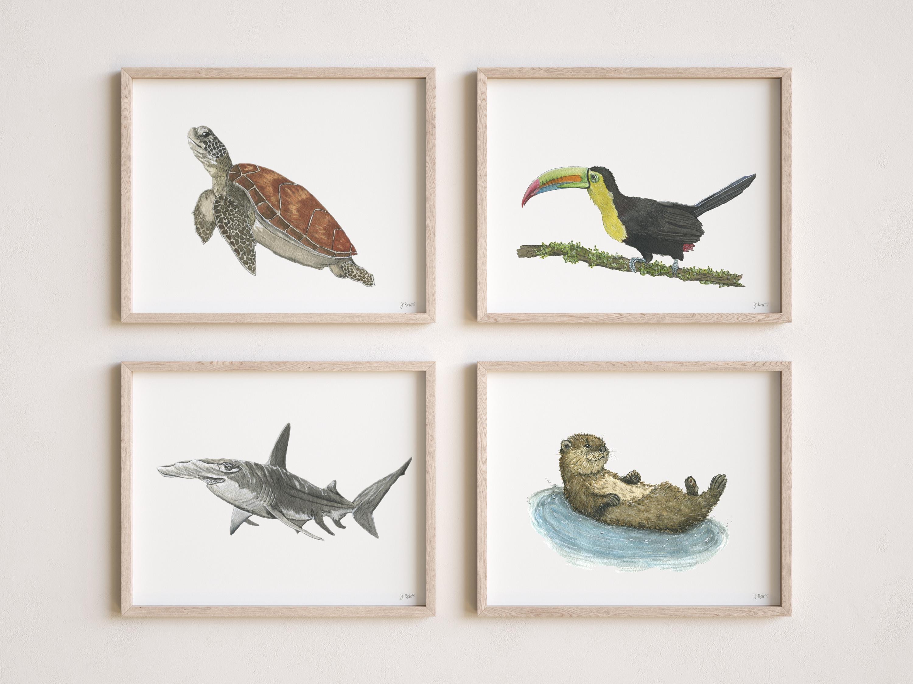オオハシの水彩画ウォールアート - Etsy 日本