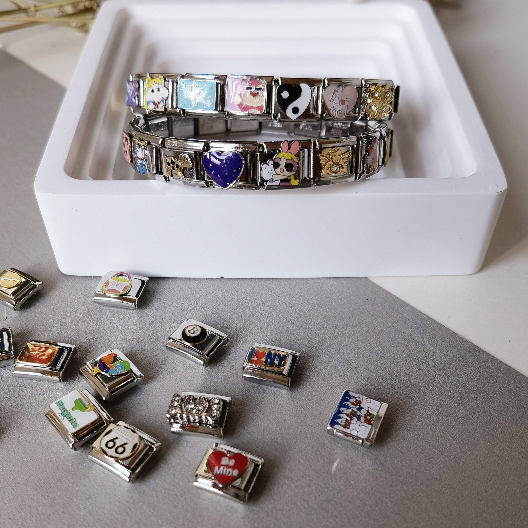 Italian Charm Bracelet Vintage Italian Charm Bracelet Etsy UK