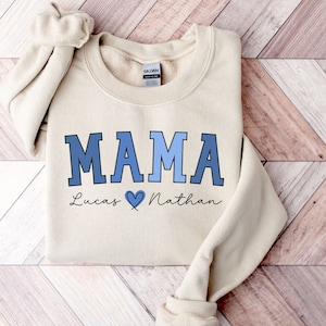 Custom Mama Sweatshirt, Mama Custom Mother's Day Gift, Personalized Mom Sweatshirt, Custom Mama Sweatshirt With Kids Names,Mama Sweater