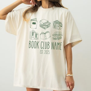 Comfort Colors®Book Club Personalized Shirts,Custom Bookish Shirt,Personalized Gift For Book Lovers,Reading Club Group Shirts,Bookworm Shirt
