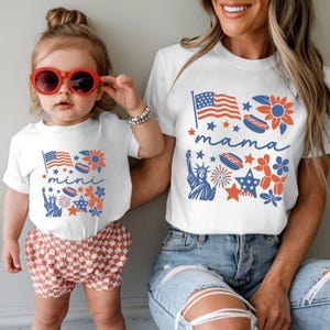 American Mama And Mini 4th Of July Shirts,Coquette Mama and Mini Shirts,Mommy And Me 4th Of July Matching Shirt,Patriotic Mommy And Me Shirt