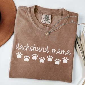 Comfort Colors® Dachshund Shirt, Dachshund Mama Shirt, Doxie Mama Shirt, Dachshund Shirt, Dachshund Mom Gift, Dachshund Lover Gift,Dog Lover Espresso
