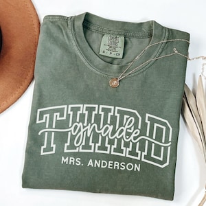 Comfort Colors® Custom Third Grade Teacher Shirt,Personalized Third Grade Shirt,Gift For Teacher,3rd Grade Teacher Team Shirt,Teacher Gift