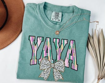 Comfort Colors® Yaya Shirt, Yaya TShirt, Gift For Yaya, Gift for New Grandmother, Pregnancy Announcement Grandma,Mother's Day Gift,Yaya Gift