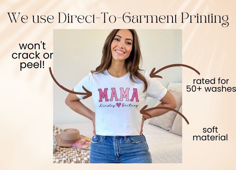 Custom Mama Shirt,Mom Shirt With Names,Personalized Mama T-shirt,Custom Mama Shirt,Mom Gift,Mama With Children Names Tee,Mother's Day Gift image 9