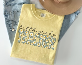 Comfort Colors® Fifth Grade Teacher Shirt, Fifth Grade Teacher Team Shirt, 5th Grade Teacher Back to School Shirt, Teacher Gift,Teach Gift
