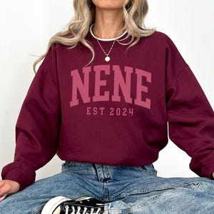 Nene Est Sweatshirt, Nene Est 2024 Sweatshirt, Custom Nene Sweatshirt, Nene Gift, New Grandma Gift, Nene Sweater, Christmas Gift for Nene