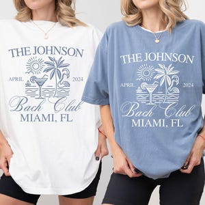 Custom Miami Bachelorette Shirt,Luxury Bachelorette Merch Comfort Colors,Luxury Beach Bach Shirt, Cocktail Social Club Tee,Bach Party Shirts