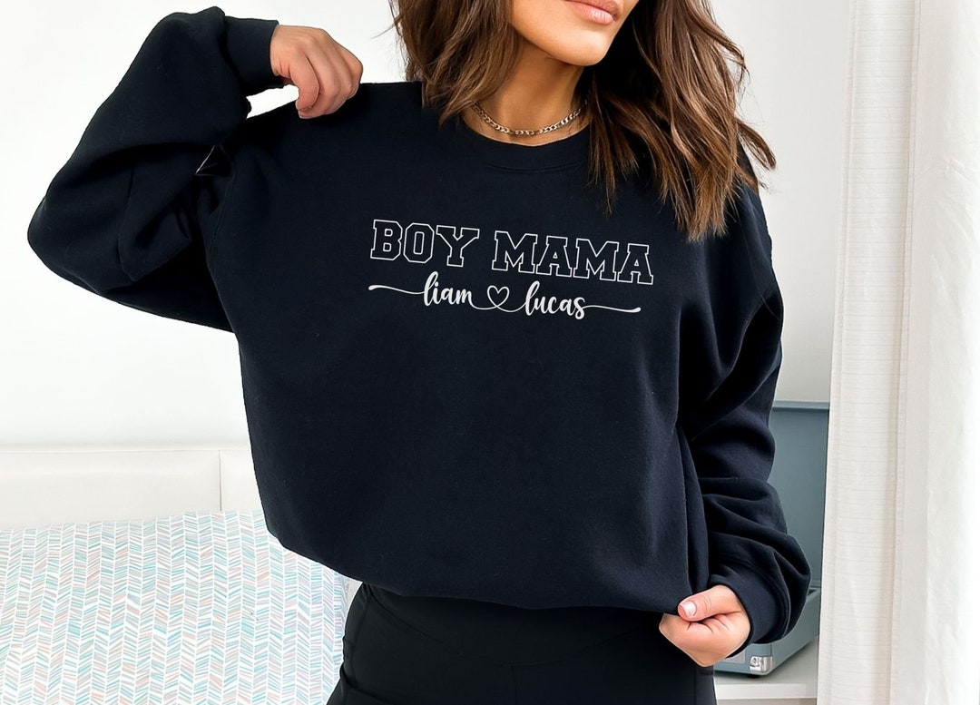 Custom Boy Mama Sweatshirt, Boy Mama Custom Christmas Gift
