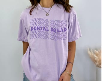 Comfort Colors® Retro Dental Squad Shirts,Dentist Shirt, Gift For Dentist,Dental Hygienist Shirt,Dental Assistant Shirt,Dental Office Shirt
