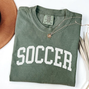 Comfort Colors® Soccer Shirt, Soccer T-Shirt, Soccer Tee, Gift For Soccer Mom, Soccer Gifts, Soccer Shirts, Game Day Shirt, Soccer Fan Shirt