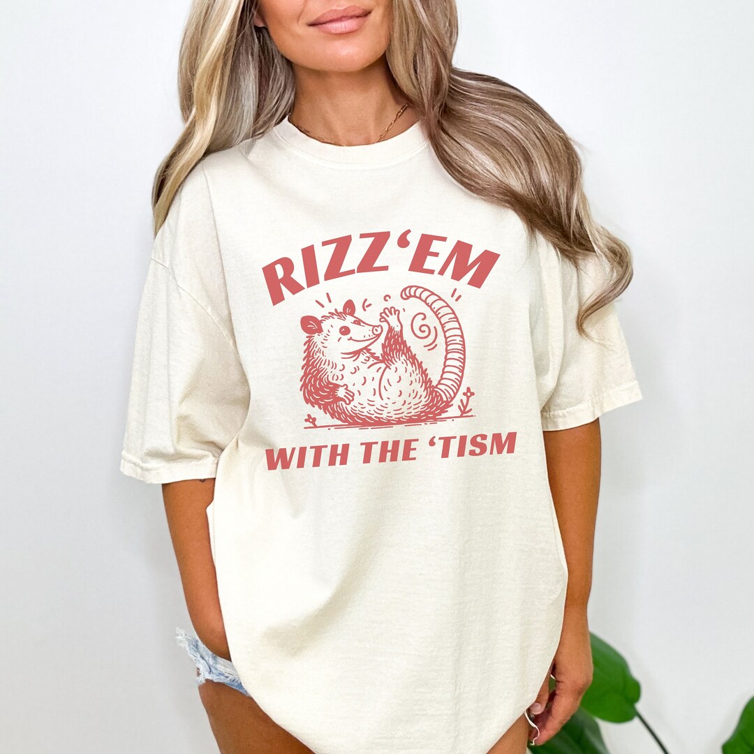 Rizz Em With the Tism Vintage T-shirt, Funny Mental Health Shirt