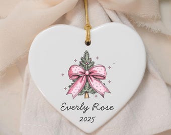 Personalized Girl Ornament, Custom Girl Christmas Ornament, Baby First Christmas Ornament, Baby Girl Ornament, Custom Kids Keepsake Ornament
