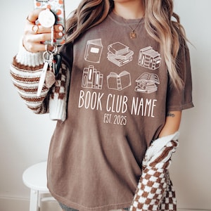 Comfort Colors® Book Club Personalized Shirts,Custom Bookish Shirt,Personalized Gift For Book Lover,Reading Club Group Shirts,Bookworm Shirt