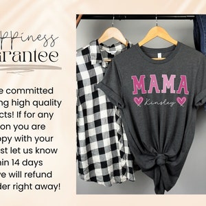 Custom Mama Shirt,Mom Shirt With Names,Personalized Mama T-shirt,Custom Mama Shirt,Mom Gift,Mama With Children Names Tee,Mother's Day Gift image 10