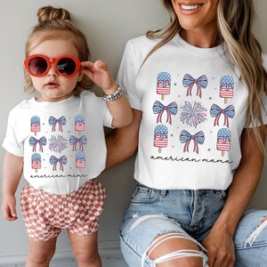 American Mama And Mini 4th Of July Shirts,Coquette Mama and Mini Shirts,Mommy And Me 4th Of July Matching Shirt,Patriotic Mommy And Me Shirt