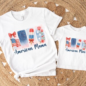 American Mama And Mini 4th Of July Shirts,Coquette Mama and Mini Shirts,Mommy And Me 4th Of July Matching Shirt,Patriotic Mommy And Me Shirt