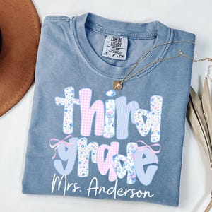 Comfort Colors® Custom Third Grade Teacher Shirt,Personalized Third Grade Shirt,Gift For Teacher,3rd Grade Teacher Team Shirt,Teacher Gift