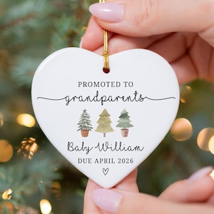 Promoted to Grandparents Ornament, Pregnancy Announcement, Reveal to Grandparents,Baby Announcement Ornament,New Grandparents Christmas Gift