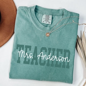Comfort Colors® Custom Teacher Shirt,Teacher Team Shirts,Personalized School Tshirt,Teacher Gift,Customized Name Teacher Shirt,Teacher Gift