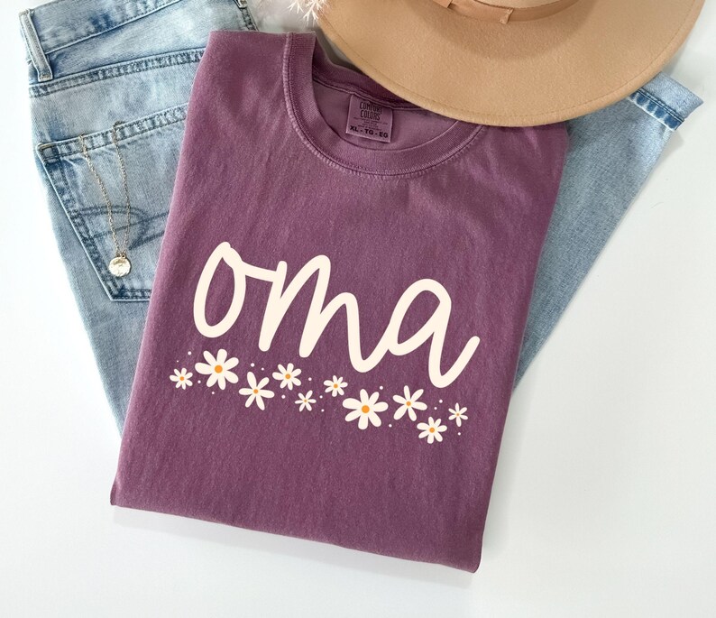 Camiseta de abuela con colores cómodos, camiseta de abuela con flores silvestres, regalo para abuela, regalo para abuela primeriza, anuncio de embarazo, abuela alemana, camiseta para abuela Berry